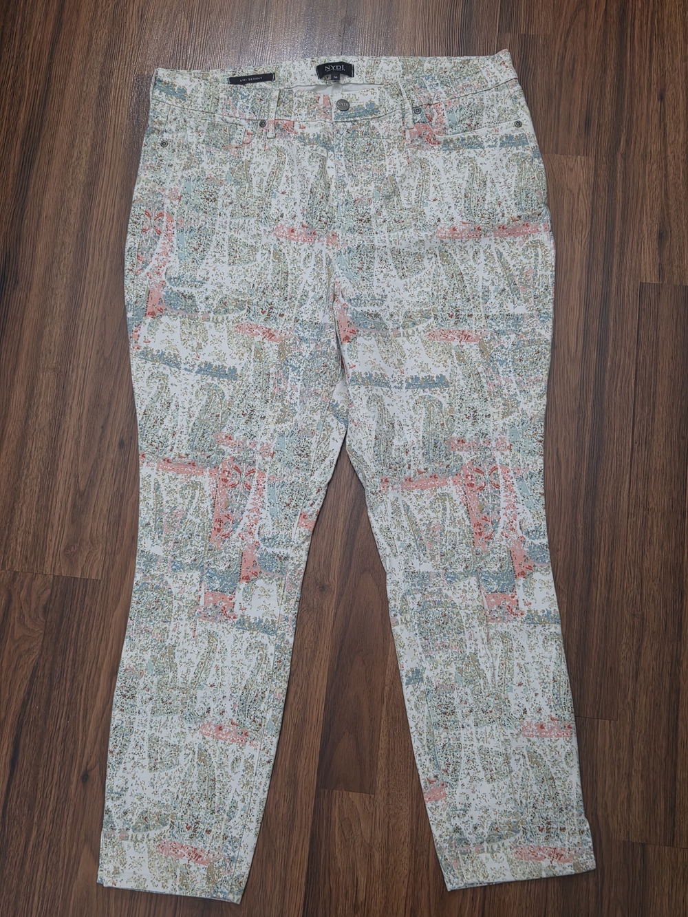NYDJ Ami Skinny Printed Jeans in Multi Pastel